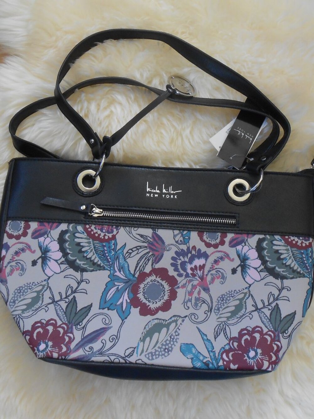 NICOLE MILLER PURSE-TOTE-FLORAL-NEW WITH TAGS!